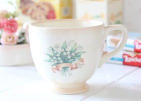 マニー エルブ 陶器 オレンジ マグカップ