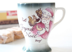 マニー クリスマス陶器 ベルマグ りす(グリーン)