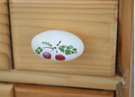 マニー ポショアール・ドゥ・スリーズ 陶器 オーバル型ノブL(RE)