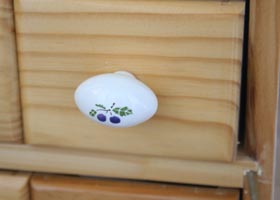 マニー ポショアール・ドゥ・スリーズ 陶器 オーバル型ノブS(BL)