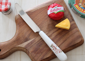 マニー レールデュロココ 陶器ハンドルカトラリー ディナーナイフ