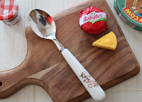 マニー レールデュロココ 陶器ハンドルカトラリー ディナースプーン