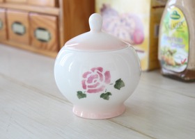 メゾンドマニーローズ 陶器 ラフロレゾン シュガーポット