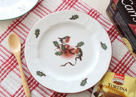 マニー ウィンターグリーティング 陶器 ケーキプレート(R)