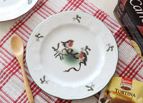 マニー ウィンターグリーティング 陶器 ケーキプレート(G)