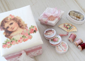 ボンクラージュ 布製品 ローズのミニチュアセット