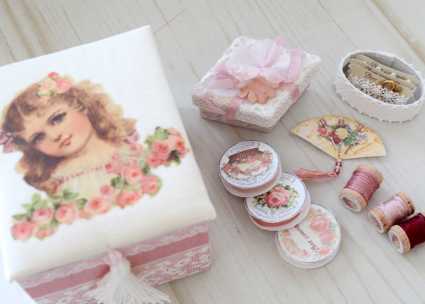 ボンクラージュ 布製品 ローズのミニチュアセット