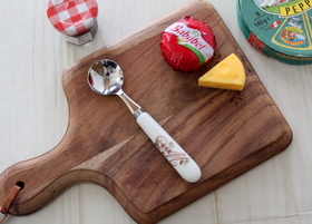 マニー ロココ 陶器ハンドルカトラリー デザートスプーン