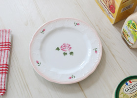 マニー ロンドローズ 陶器 ケーキプレート