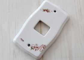 マニーロココ 陶器 スイッチカバー 1個口