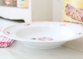 マニー ロンドローズ 陶器 スーププレート