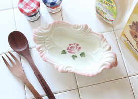 マニー ローズ 陶器 ペタル・ミニトレー