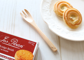 マニーロココ ウッド焼印 カトラリー ケーキフォーク