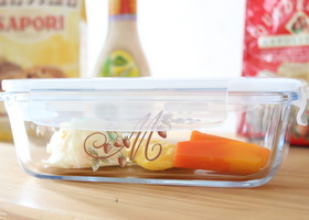 マニーロココ ガラス レクタングルコンテナL