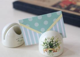 マニー エルブ 陶器 メモスタンド丸