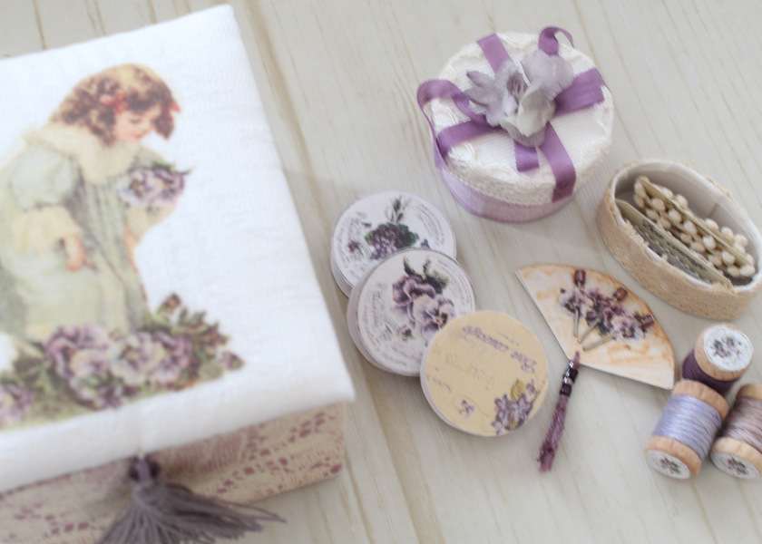 ボンクラージュ 布製品 すみれのミニチュアセット