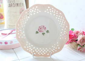 【数量限定】 マニーロ−ズ 陶器 透かしプレートL