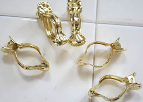 マニー GC 真鍮カフェカーテンクリップ 10ケセット