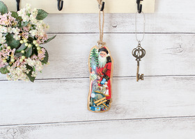 マニー クリスマス プリキ・オーナメント サンタ&ツリー