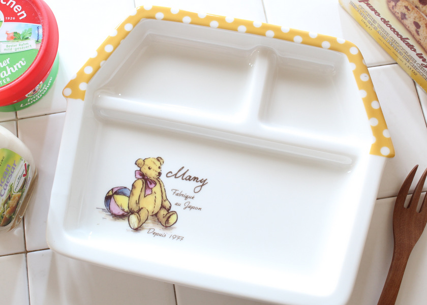 マニー テディベア 陶磁器 キッズプレート