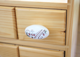 マニー レールデュロココ 陶器 オーバル型ノブL(旧カラー)