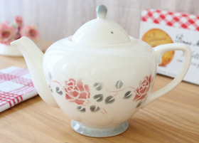 マニー セゾンドローズ 2 グレー 陶器 ティーポット