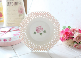 【数量限定】 マニーロ−ズ 陶器 透かしプレートS