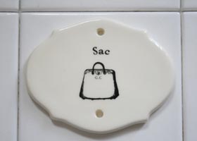 マニー グランシュマン GC 陶器ドアプレート バッグ