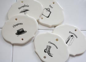 マニー グランシュマン GC 陶器ドアプレート バッグ