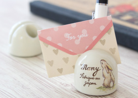 メゾンドマニー うさぎ 陶器 メモスタンド