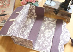 ボンクラージュ 布製品 裁縫ボックス すみれ