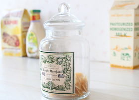 水洗いOK!アンティーク風ラベルボトルB