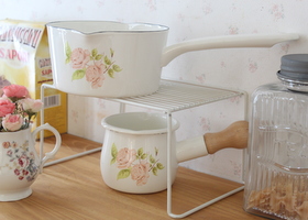 イマン ダイアナローズ ホーロー 両口ミルクパン