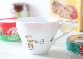 マニー クリスマス・レース陶器 ティーカップ(ピンク)