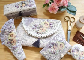ボンクラージュ 布製品 ニードルブック スミレ