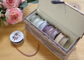 ボンクラージュ 布製品 リボン刺繍セット スミレ