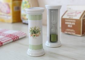 マニー カントリーチェック エルブ 陶器 サンドグラス(砂時計)
