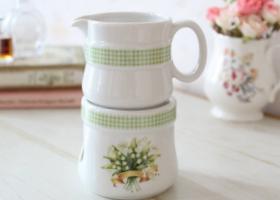 マニー カントリーチェック エルブ 陶器 オイルウォーマー