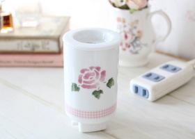 マニー カントリーチェック ローズ 陶器 アロマライト