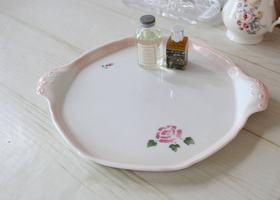 マニーローズ バロックアナイス 陶器 手つきトレー ラウンド