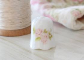 イマン ダイアナローズ 陶器 キルティングシンブル