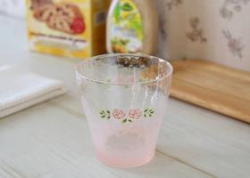 メゾンドマニー ステンシルローズ ガラス フリーグラス