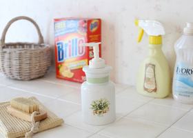 マニー カントリーチェック エルブ 陶器 ハンドソープボトル