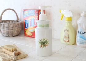 マニー カントリーチェック エルブ 陶器 シャンプーポンプ