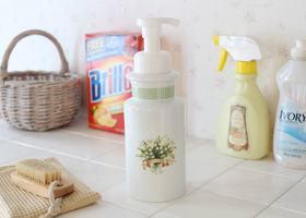 マニー カントリーチェック エルブ 陶器 ボディフォームポンプ