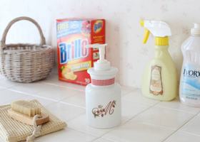 マニー カントリーチェック ロココ 陶器 ハンドソープボトル