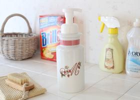 マニー カントリーチェック ロココ 陶器 ボディフォームポンプ