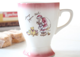 マニー クリスマス陶器 ベルマグ ベア(レッド)