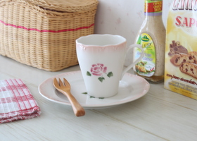 マニー メリーベル ローズ 陶器 ケーキプレート