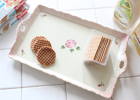 マニーローズ 陶器 ペタル・トレーL